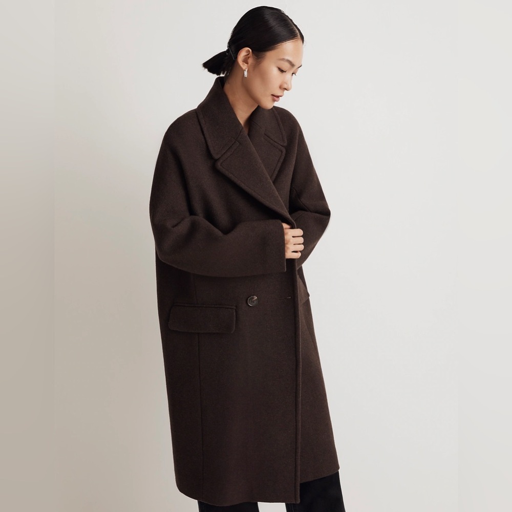 🌈NWT Madewell The Gianna Coat in Insuluxe Fabric oversized 14